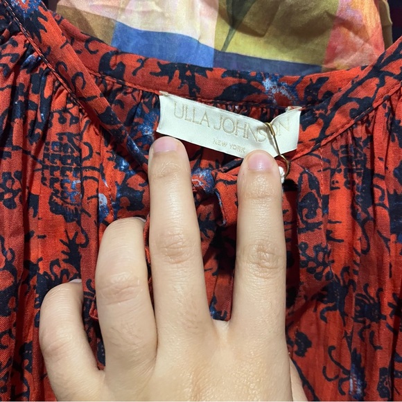 Ulla Johnson Crimson Floral Cotton-Blend Dress - Picture 7 of 12